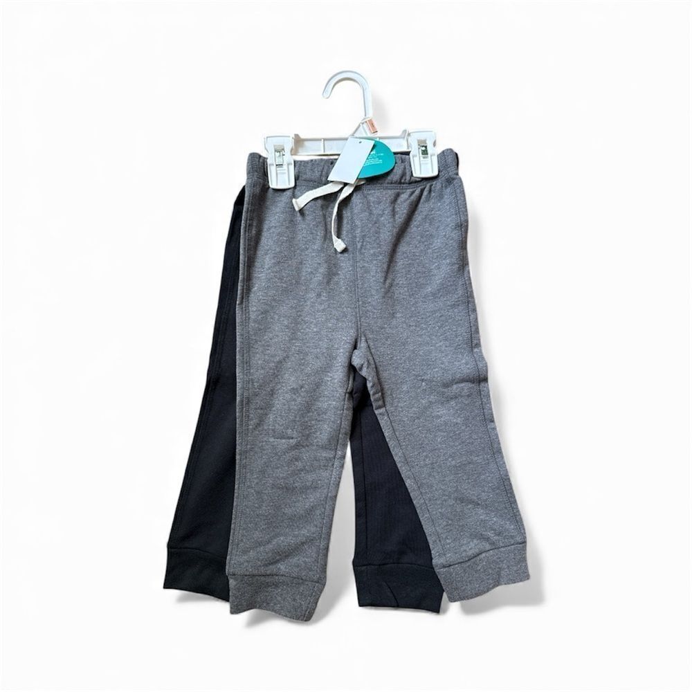 Mighty goods baby boy Gray and Black Jogger Pants size 2T 2 piece
